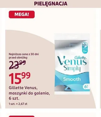 Maszynki do golenia Gillette Venus Simply Smooth 6-pak promocja w Rossmann