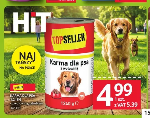 Karma dla psa Top Seller z wołowiną promocja w Selgros