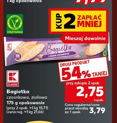 Bagietka ziołowa K-Classic promocja w Kaufland