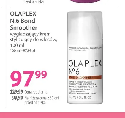 N.6 Bond Smoother wygładzający krem stylizujący do włosów Olaplex promocja w Hebe
