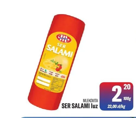 Ser Salami luz Mlekovita promocja w Tomi Markt