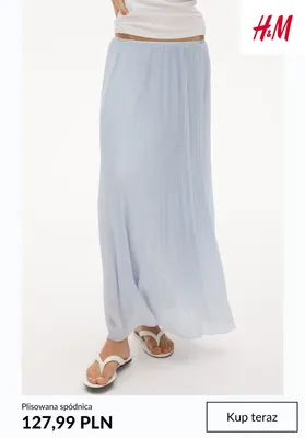 Plisowana spódnica H&M promocja w H&M