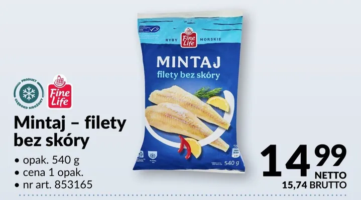 Mintaj - filety bez skóry promocja w Makro