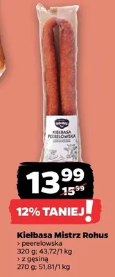 Kielbasa Mistrz Rohus z gęsiną promocja w Netto