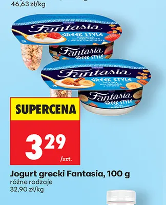 Jogurt grecki Fantasia promocja w Biedronka