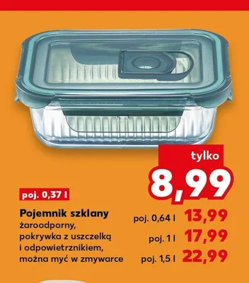 Pojemnik szklany prostokątny żaroodporny 0,37 l promocja w Kaufland