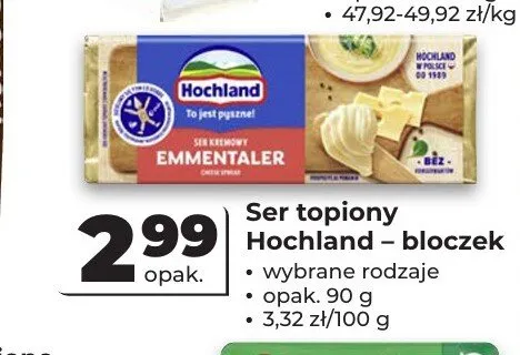Ser topiony Hochland bloczek promocja w Odido