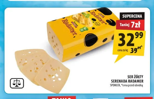 Ser żółty Serenada Radamer promocja w Arhelan
