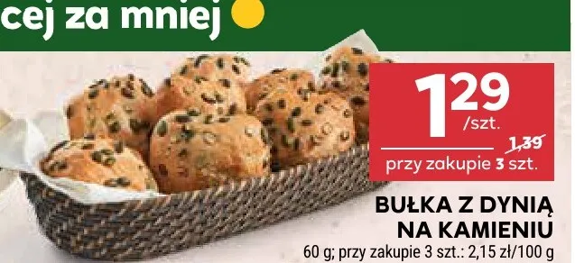 Bułka z dynią na kamieniu promocja w Stokrotka