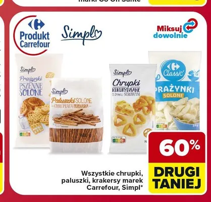 Prażynki solone Carrefour Classic promocja w Carrefour