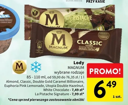 Lody Magnum La Pistache Signature promocja w Intermarche