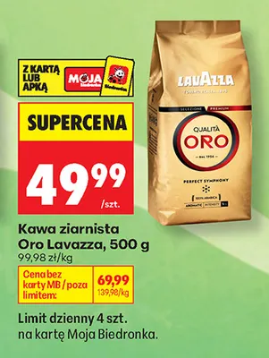 Kawa ziarnista Oro Lavazza promocja w Biedronka