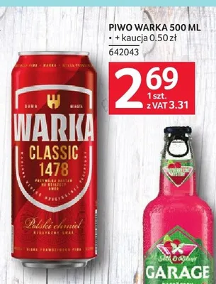 Piwo Warka Classic promocja w Selgros