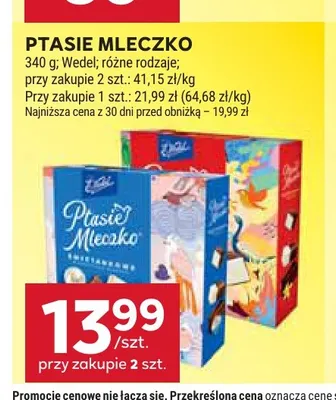 Ptasie Mleczko E.Wedel promocja w Stokrotka