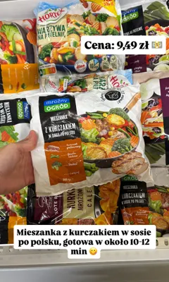 Mieszanka z kurczakiem Mroźny Ogród w sosie po polsku promocja w Dino