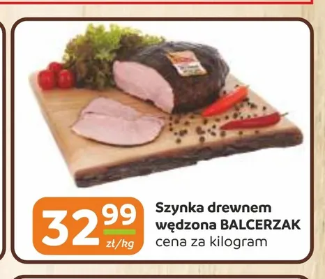 Szynka drewnem wędzona Balcerzak promocja w Gama