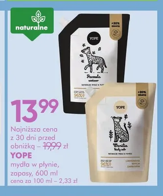 Mydło w płynie zapas Yope Wanilia promocja w Super-Pharm