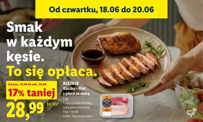 Kaczka - filet z piersi ze skórą Rzeźnik promocja w Lidl