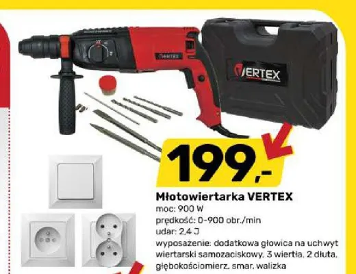 Młotowiertarka Vertex promocja w Bricomarche