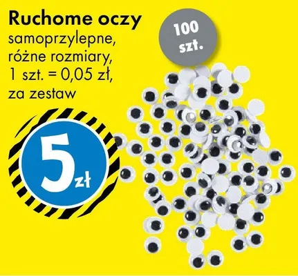 Ruchome oczy samoprzylepne promocja w Tedi
