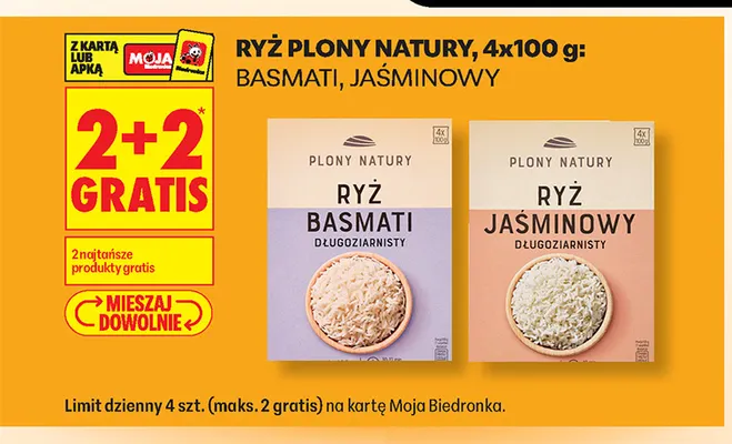 Ryż basmati Plony Natury 4-pak promocja w Biedronka