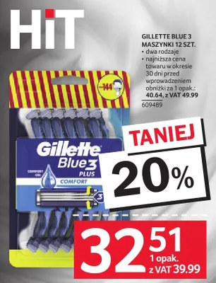 Maszynki Gillette Blue 3 12 szt. promocja w Selgros