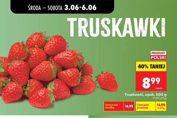 Truskawki polskie promocja w Biedronka