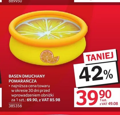 Basen dmuchany Pomarańcza promocja w Selgros