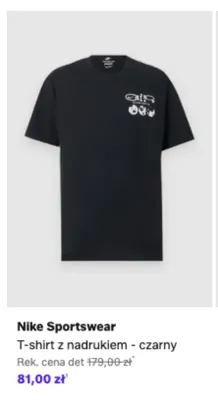 T-shirt z nadrukiem Nike Sportswear czarny promocja w Lounge by Zalando