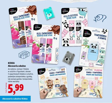 Klej w sztyfcie z figurkami Kidea promocja w Lidl