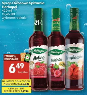 Syrop Owocowa Spiżarnia Herbapol malina promocja w Delikatesy Centrum
