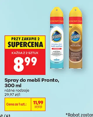 Spray do mebli Pronto promocja w Biedronka