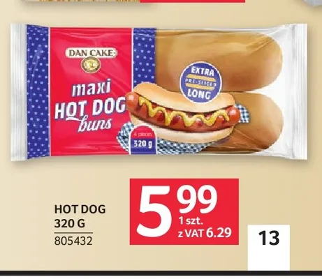 Bułki do hot dogów Maxi Dan Cake promocja w Selgros