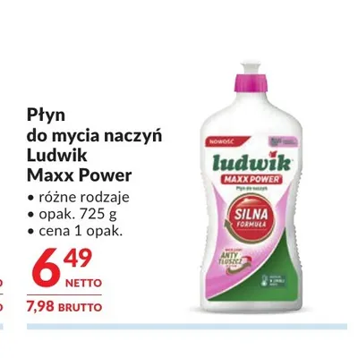 Płyn do mycia naczyń Ludwik Maxx Power promocja w Makro