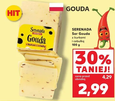Ser Gouda z kurkami i cebulką Serenada promocja w Kaufland