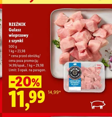 Gulasz wieprzowy z szynki Rzeźnik promocja w Lidl