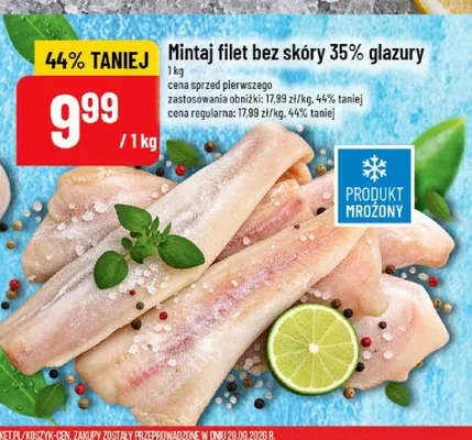 Mintaj filet bez skóry 35% glazury promocja w POLOmarket