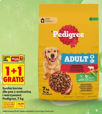 Sucha karma dla psa z wołowiną i warzywami Pedigree promocja w Biedronka