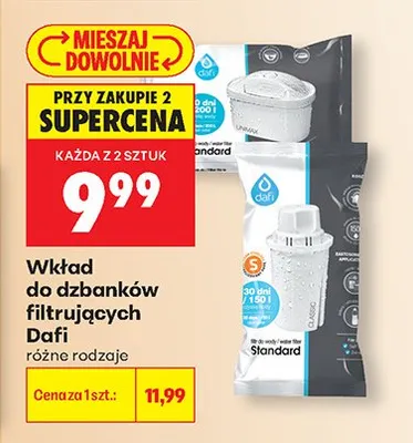 Wkład do dzbanków filtrujących różne rodzaje promocja w Biedronka