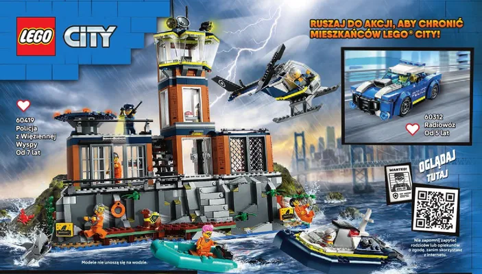 Klocki LEGO City 60419 Policja z Więziennej Wyspy promocja w LEGO