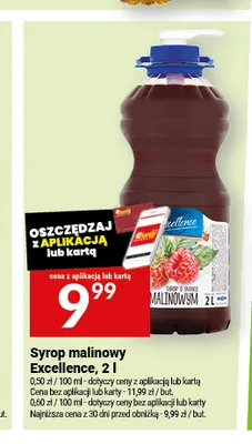 Syrop malinowy Excellence promocja w Twój Market