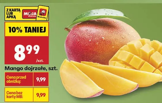 Mango dojrzałe 1 szt. promocja w Biedronka