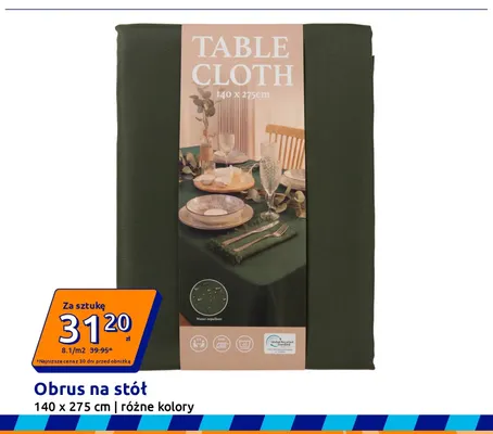 Obrus na stół 140x275 cm promocja w Action