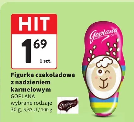 Figurka czekoladowa z nadzieniem karmelowym wybrane rodzaje promocja w Intermarche