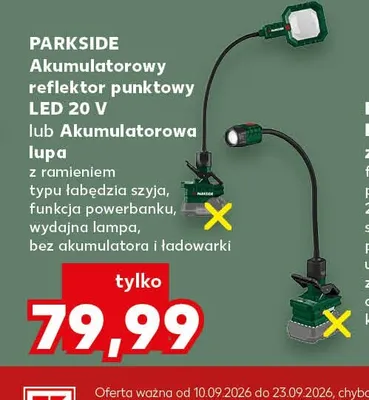 Akumulatorowy reflektor punktowy LED Parkside promocja w Kaufland