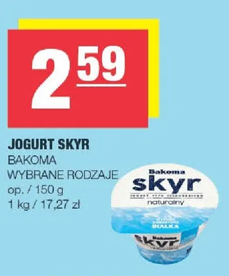 Jogurt skyr wybrane rodzaje promocja w SPAR