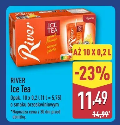 Ice tea o smaku brzoskwiniowym promocja w Aldi