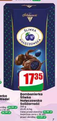 Bombonierka Śliwka Nałęczowska Solidarność promocja w Dino