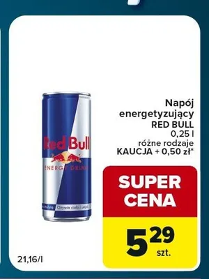 Napój energetyzujący Red Bull promocja w Globi