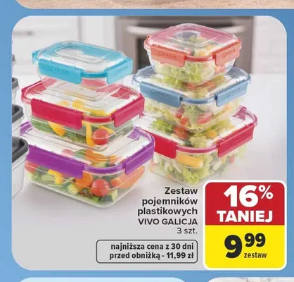 Zestaw pojemników plastikowych Vivo Galicja promocja w Carrefour